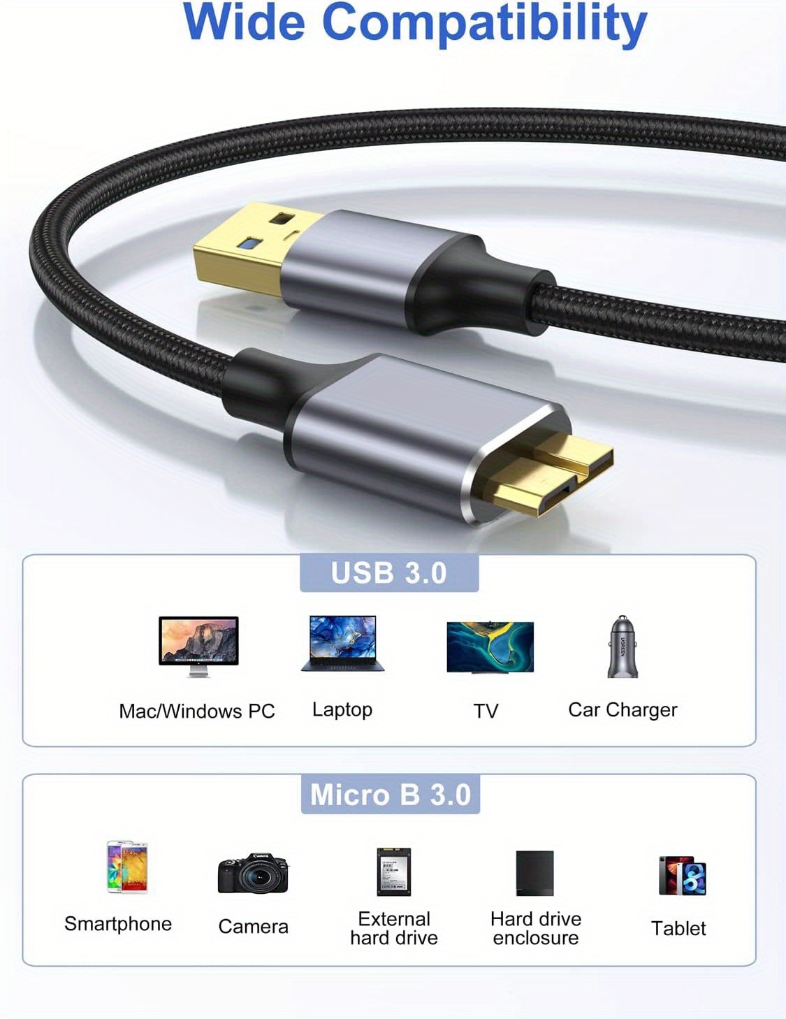 CABLE ALARGADOR USB 3.0 DE 5 METROS CONCENTRADOR DE DATOS DISCO DURO  IMPRESORA MAXTECH CA-3BM5M