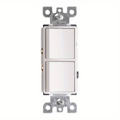 double paddle rocker decorator for switch 15a 120v in wall on off for switch two single pole electrical paddle for switch wallplate not included