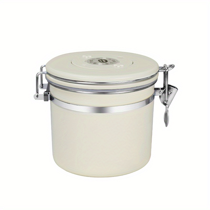 Stainless Steel Coffee Bean Sealed Jar with Measuring Spoon