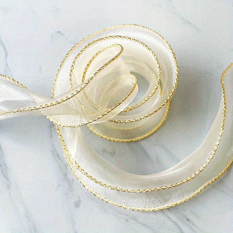 1pc Gift Wrap With Champagne Gold DIY Handmade Ribbon