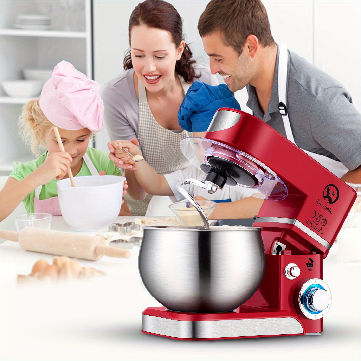 Kitchen Machine, Stand Mixers Stand Mixer, 6-speed Tilt-head Food Mixer, Kitchen  Electric Mixer With Dough Hook, Beater - Temu