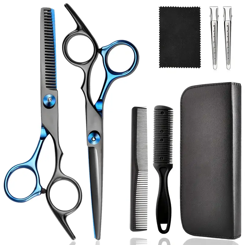 Hair Cutting Scissors Kit Professional Barber Shears Set - Temu