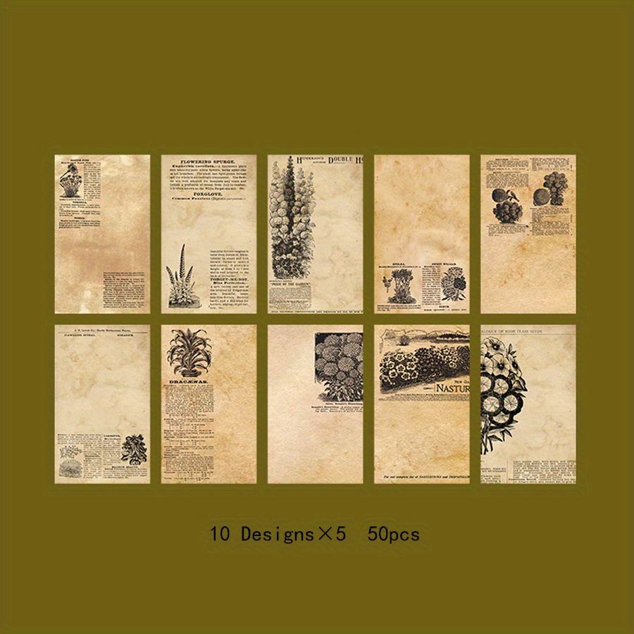 50 Sheets Leather Journal Scrapbook Retro Notebook
