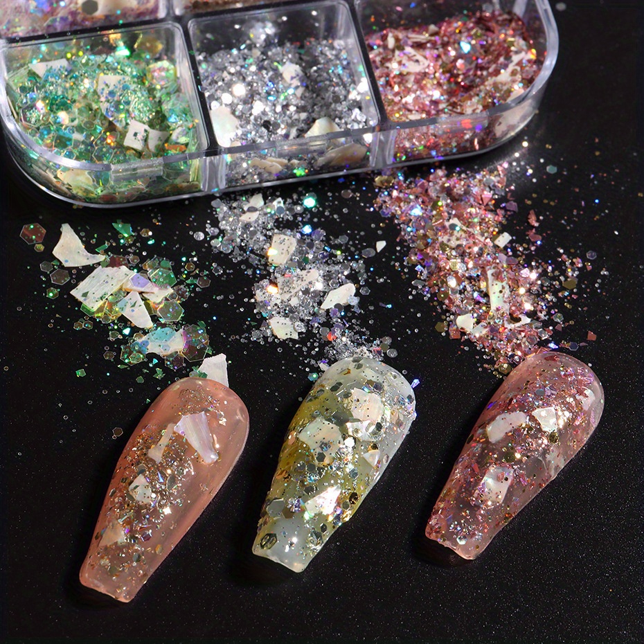 Fine Mermaid Glitter For Nails Sequins 6 Color Mixed Holographic Ultra Fine  Iridescent Glitter Powder Nail Art Flakes Sparkles Set Tips For Nail Polish  & Decoration Products - Temu Israel