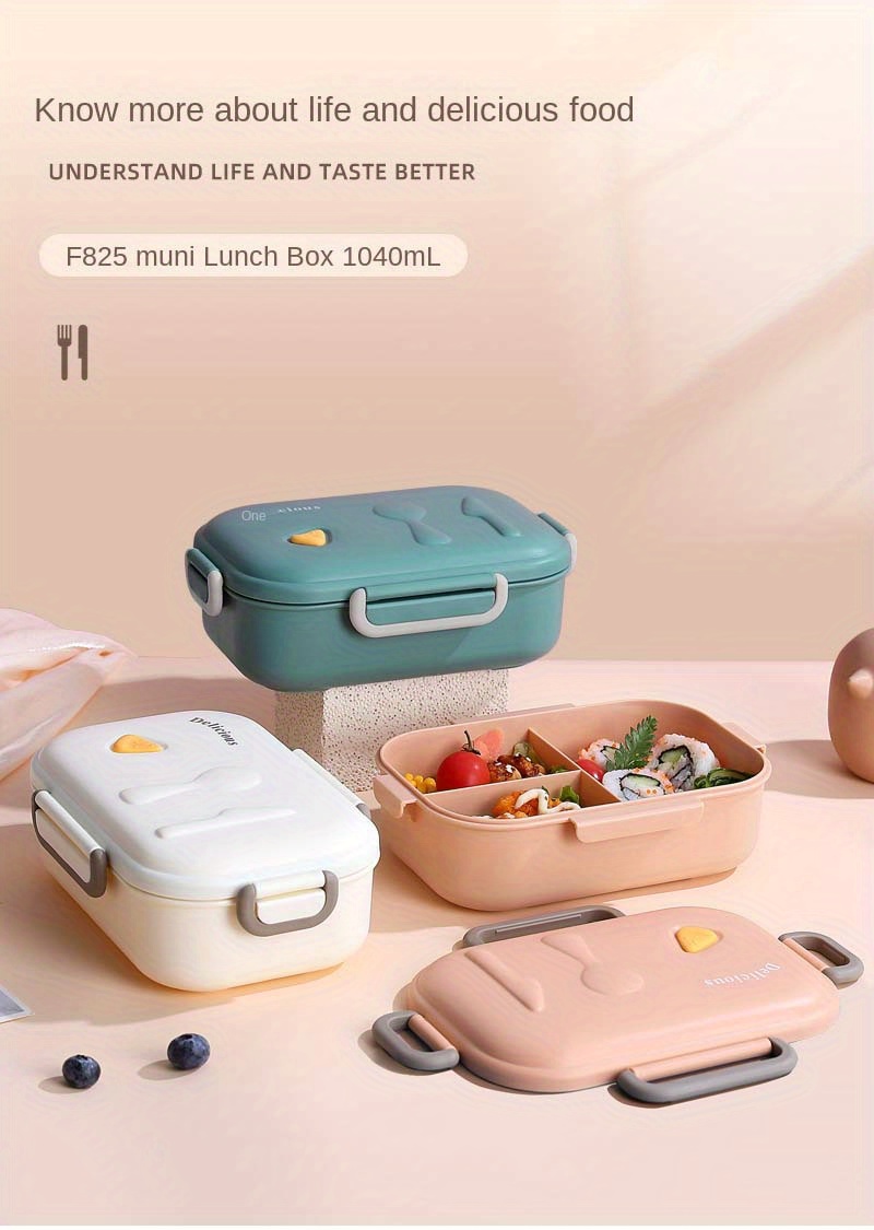 Bento Box With Student Meal Box Microwave Heating Divided - Temu