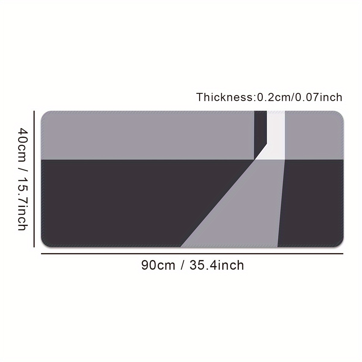 Geometric Shape Office Desk Pad Thick Edge Mouse Pad
