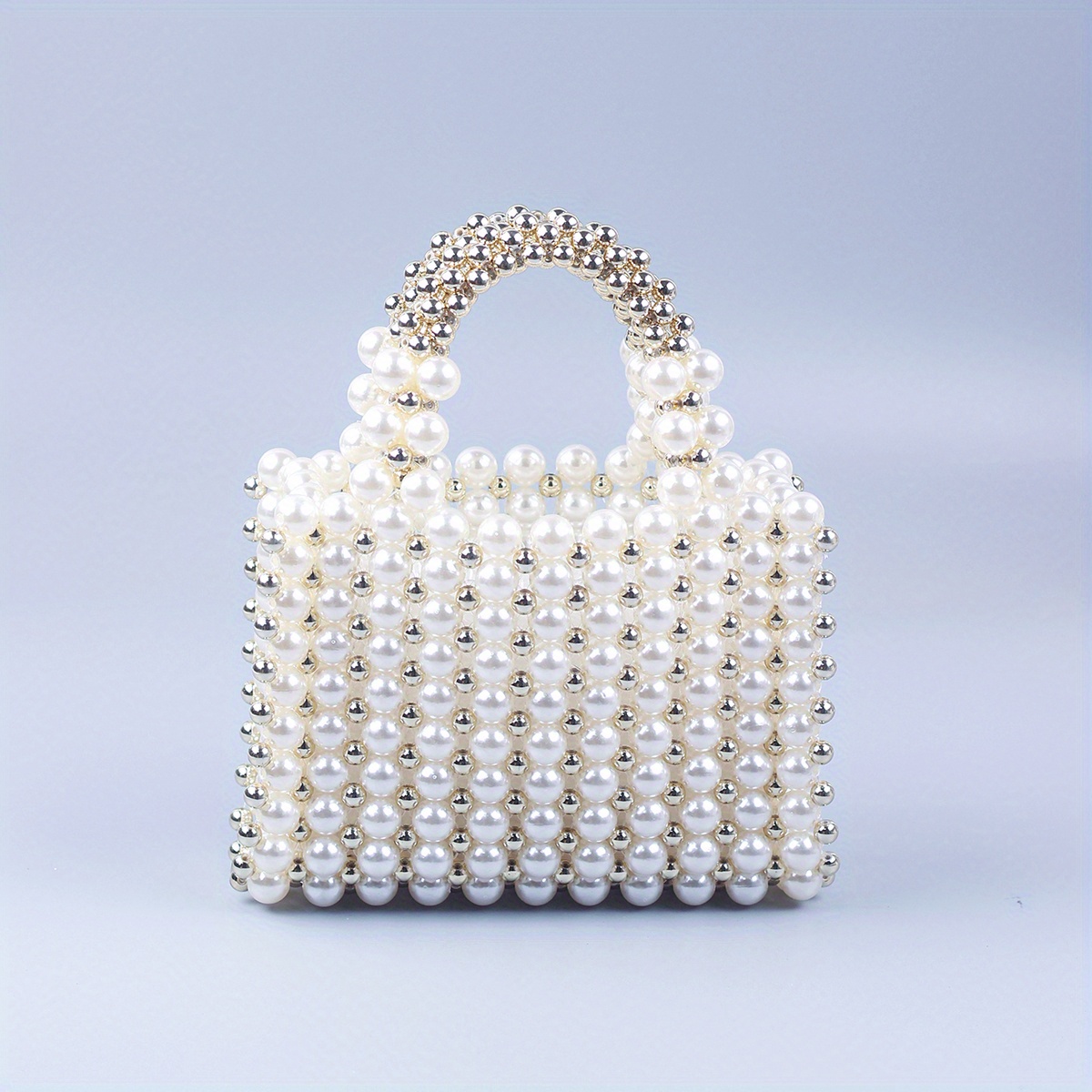 Pearl beaded deals tote bag