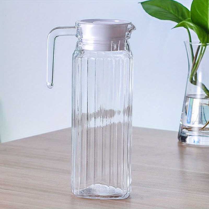 1pc, Acrylic Pitcher With Lid, 33oz / 37oz Heavy Duty Heat Resistant Water  Pitcher, Drink Carafe, For Hot And Cold Beverges, Drinkware