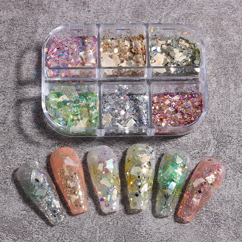 Fine Mermaid Glitter For Nails Sequins 6 Color Mixed Holographic Ultra Fine  Iridescent Glitter Powder Nail Art Flakes Sparkles Set Tips For Nail Polish  & Decoration Products - Temu Israel