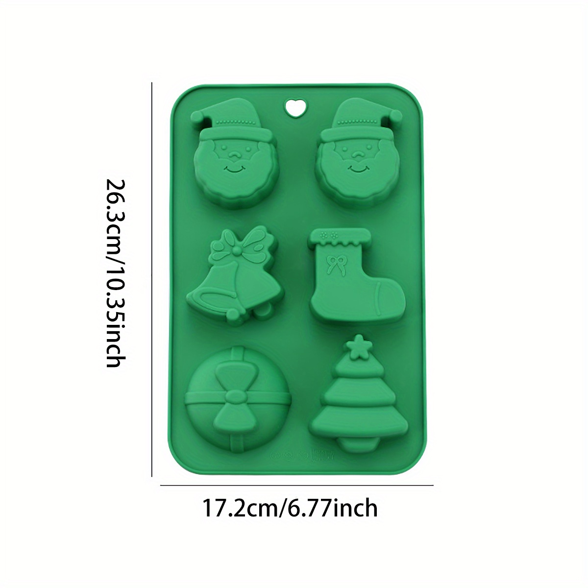 1PC Christmas Silicone Molds Chocolate Molds Candy Molds Baking Molds Large  for Baking Sweet Treat,Cake Xmas Gift Handmade Soap Candles with Shape of  ChristmasTree,Santa Head Party Decor