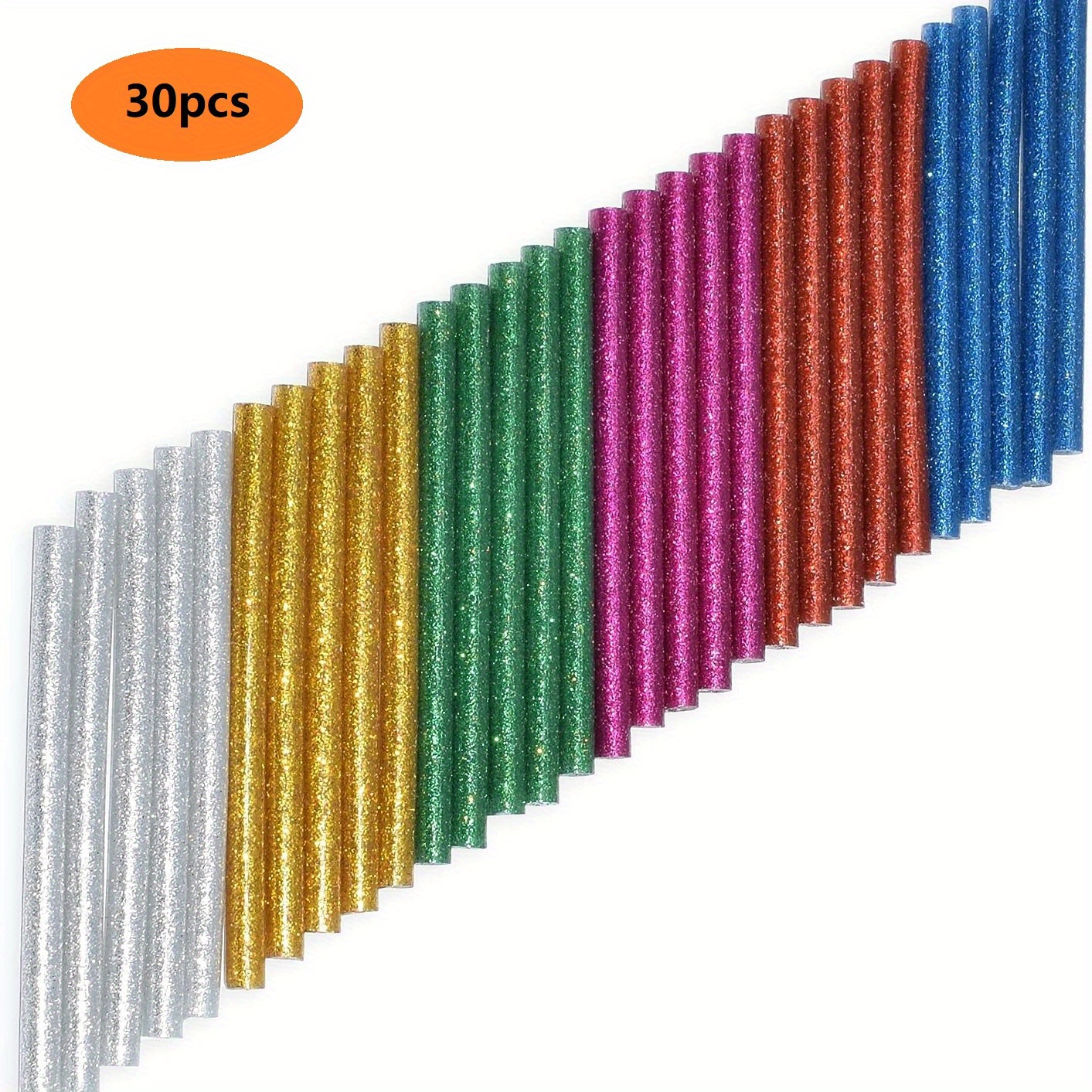 Mini Hot Glue Sticks for Glue Gun 0.27-inch x 4-inch Pink Glitter 10pcs