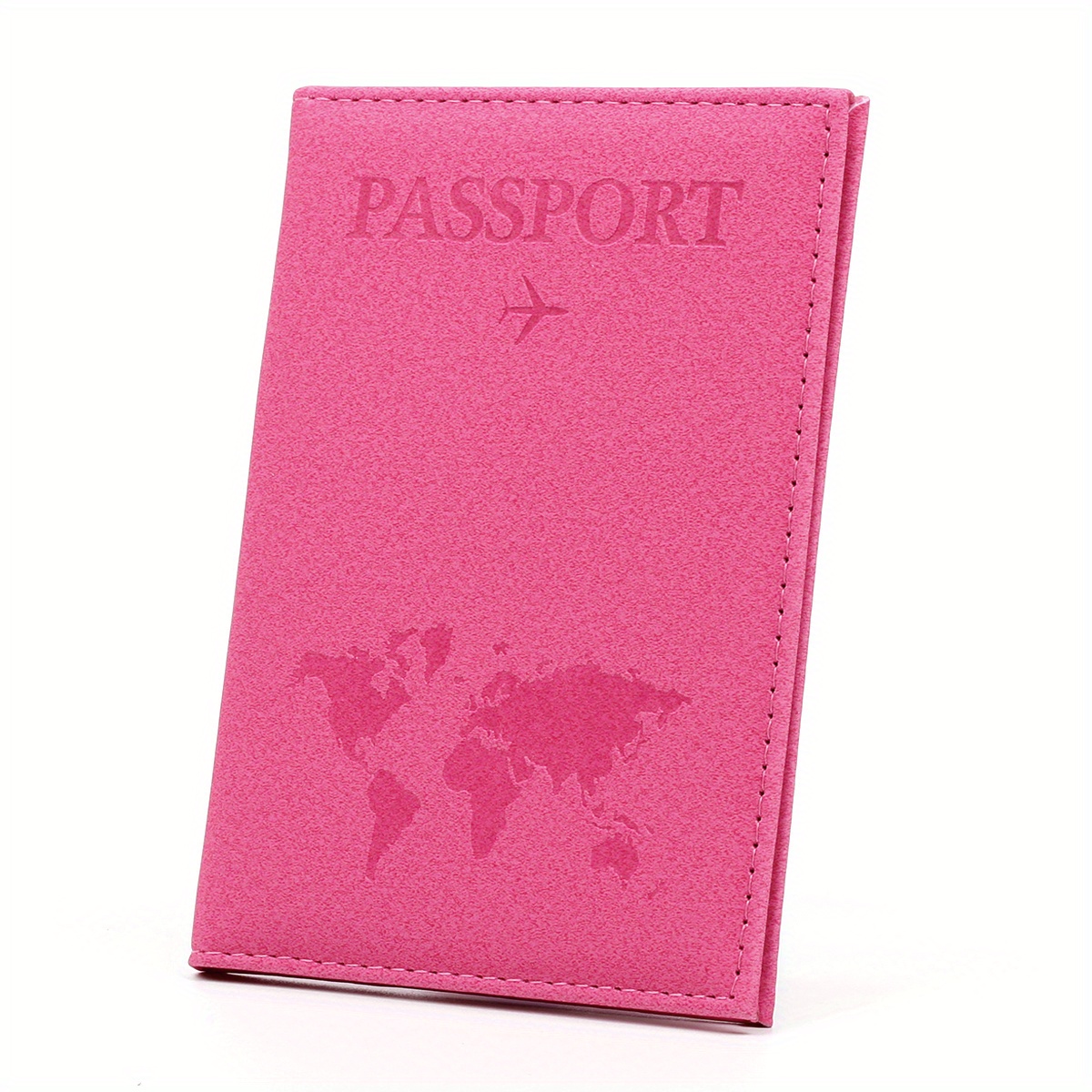 1pc PU Leather Passport Bag Protective Cover Travel Document Bag, Simple Couple Case, Glossy Leather Passport Case