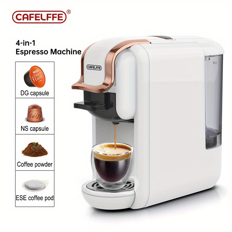 Iagreea Multifunctional Capsule Coffee Machine Italian Espresso Four In One  Compatible With Nespresso Original Ice Gusto Ese Coffee Beans Espresso  Powder Cold Hot Mode 20 Ounce Detachable Water Tank Led Bar Indicator