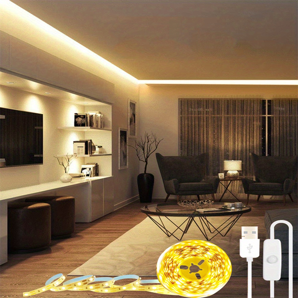 Guirlande lumineuse LED 2835 avec télécommande, décoration de chambre à  coucher, fond TV, Fita, ruban, ampoules de 5M pour fête de noëlRGB  2835Bluetooth IR&4 m