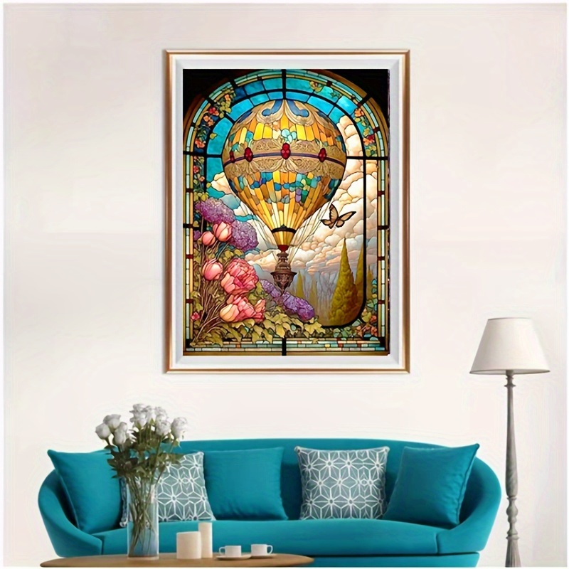 

5d Diy Diamond Painting For Adults And Beginners Hot Air Balloon Diamond Painting For Living Room Bedroom Decoration