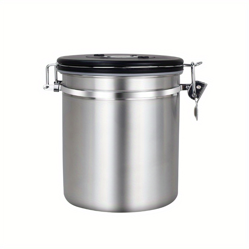 Stainless Steel Coffee Bean Sealed Jar with Measuring Spoon