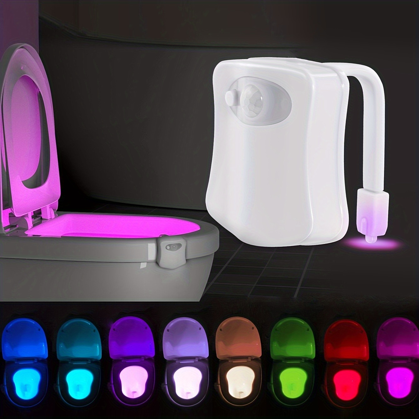 Toilet Disco Light with Motion Sensor