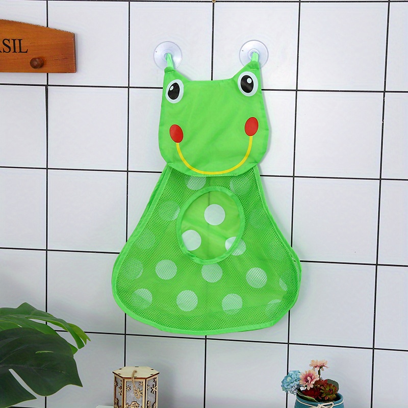 baby bath cute duck frog mesh net toy storage bag with strong suction cups bath game bag bathroom organizer for kids christmas halloween thanksgiving day gift easter gift details 1