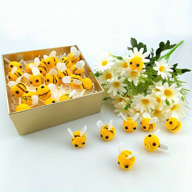 MAX COOK 30 Pcs Abejas Decorativas Peluche Abejas de Fieltro de Lana Abeja  Manualidades Infantiles Arte y Manualidades Abeja Mini Abeja en Fieltro  Para DIY Artesanía Tienda Ropa Decoración : : Juguetes