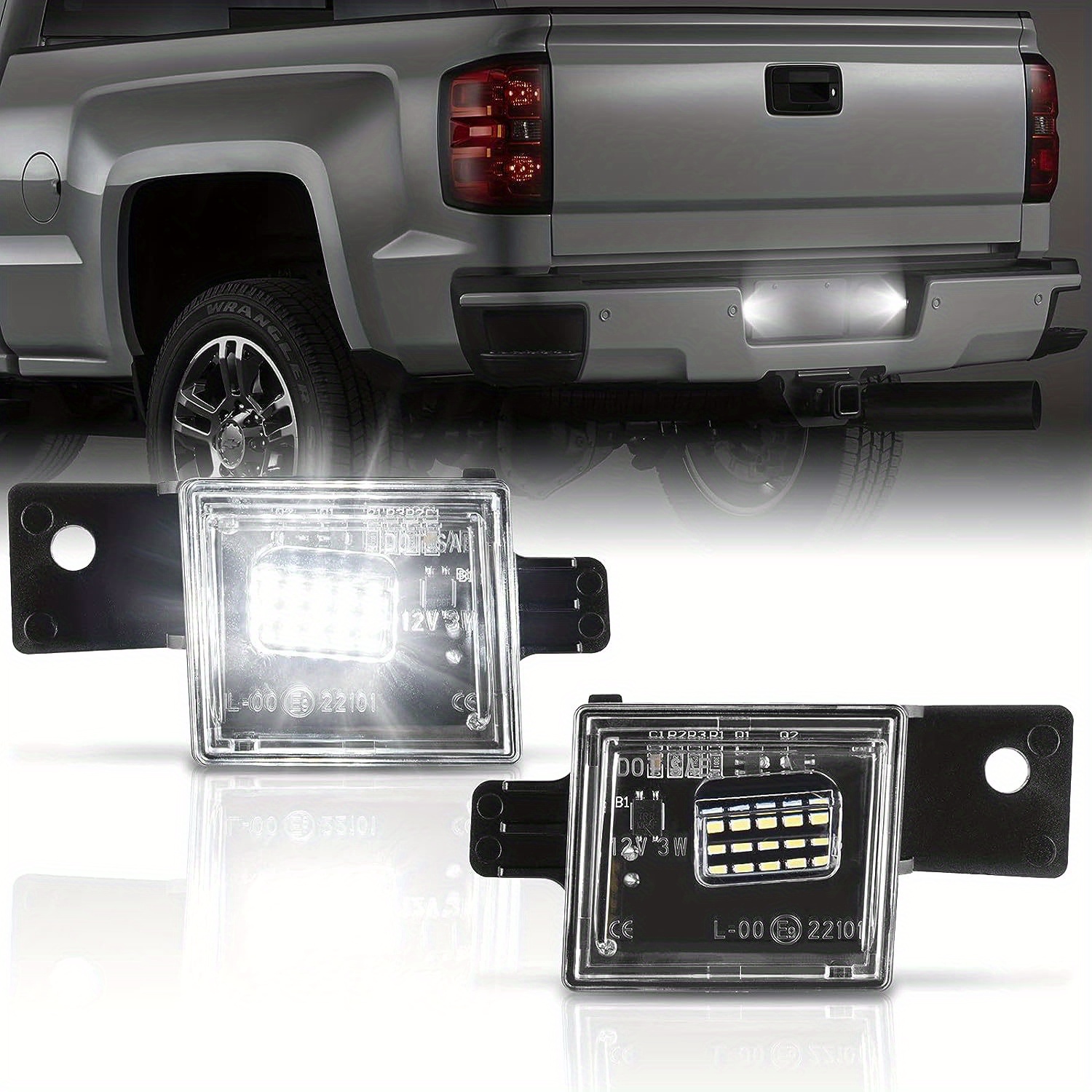 Kit De Luz LED De Matrícula, Color Blanco Completo, 2 Uds., Para Chevy  Avalanche Silverado GMC Sierra 1500 2500 3500 12v-24v