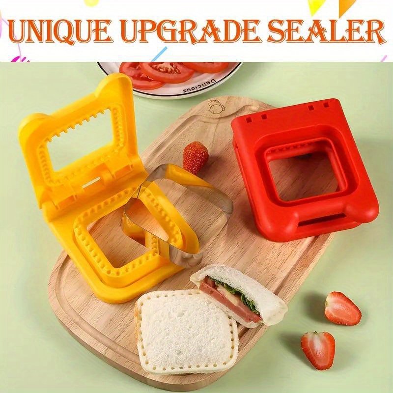 1pc Stainless Steel Square Sandwich Maker With Handguard, Bread