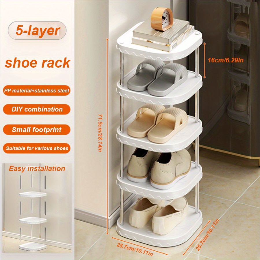 Hallway Space Saving Shoes Rack Over Multi-layer Stainless Steel