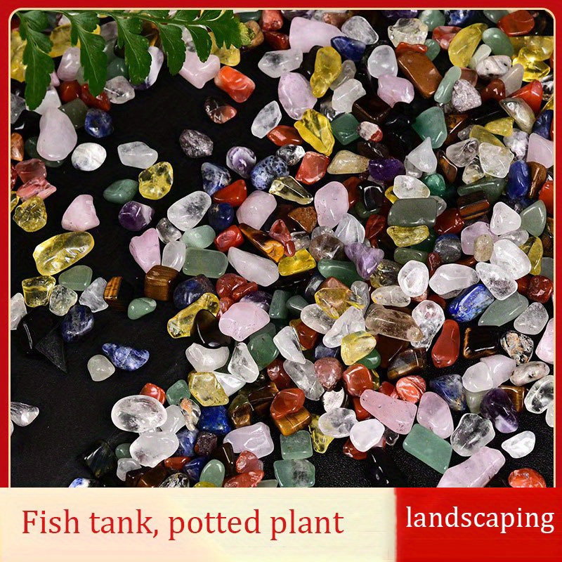 120g Colorful Agate Crystal Stones Aquarium Gravel Rocks Aquarium