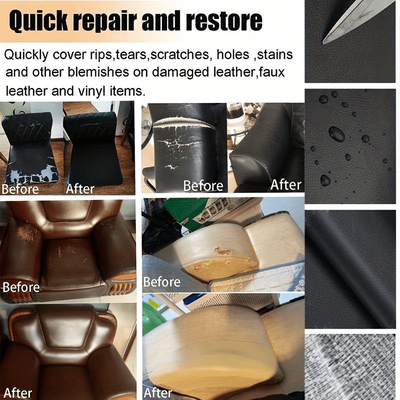 Oversized Self Adhesive Faux Leather Repair Patches Sofa - Temu