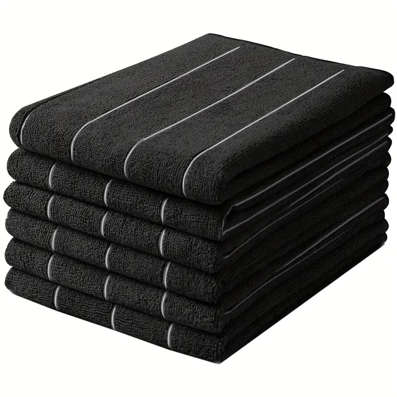 2pcs Extra Wide Strip Dish Cloths, Microfiber Cleaning Cloth For Home,  Black Thickened Cleaning Towels For Housekeeping, Reusable And Lint Free  Cloth