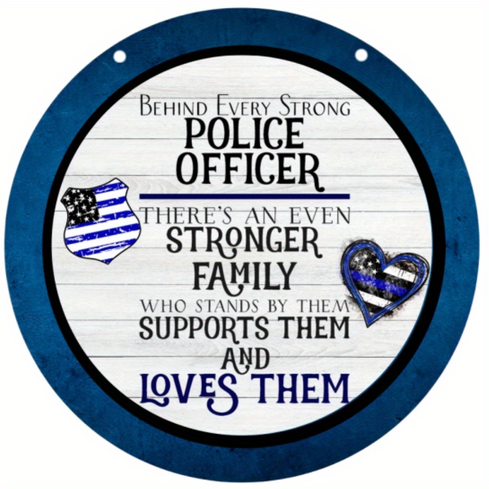 Thin Blue Line Flag To Protect And To Serve 8x12 Metal Sign