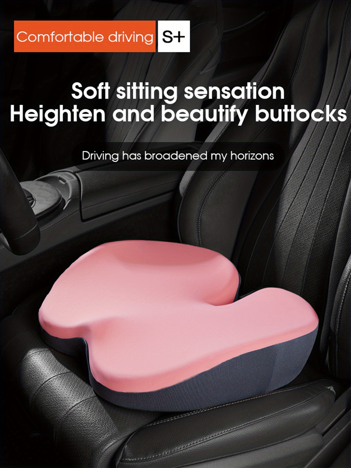 Automotive Products Increase Seat Cushion Single Piece Driver's Seat Cushion  For Long Sitting Four Seasons General Unisex Single Butt Cushion - Temu