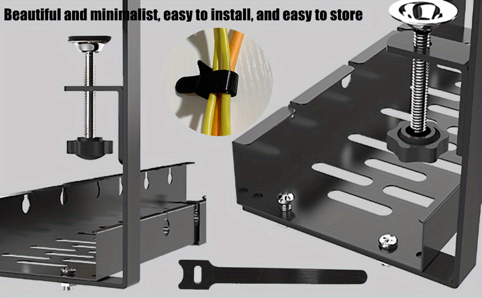 Bandeja Gestión Cables Debajo Escritorio, Gestión Cables Retráctil Debajo  Escritorio Sin Taladro, Soporte Cable Regleta Acero Carbono Gestión Cables,  Caja Gestión Cables Oficina, Hogar (negro) - Industrial Comercial - Temu  Chile