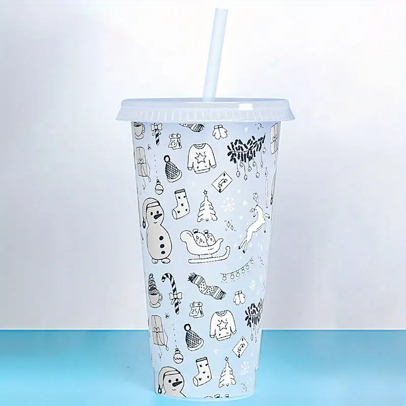 Color Changing Tumbler With Lid And Straw Plastic Water - Temu