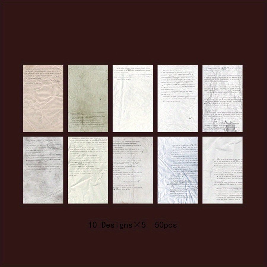 50 Sheets Leather Journal Scrapbook Retro Notebook