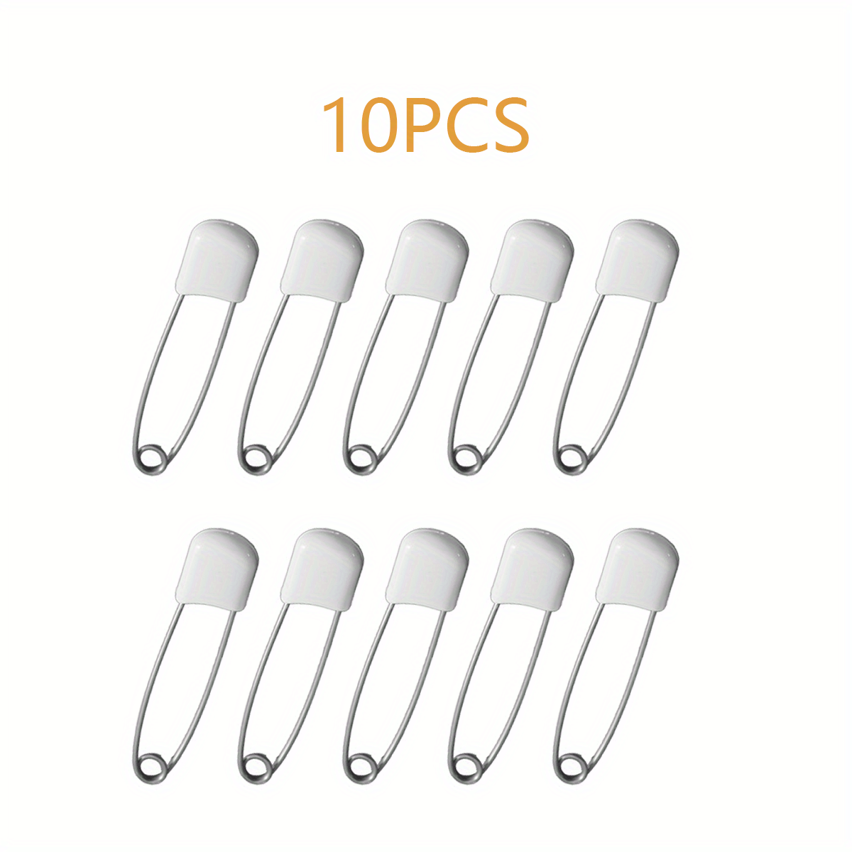 Hocansen 50 Pcs Safety Pin Diaper Pin Stainless Steel Cloth Pins Plastic Head Cloth Diaper Pins with Locking Closures,Colour Random 54MM/2.2 inch