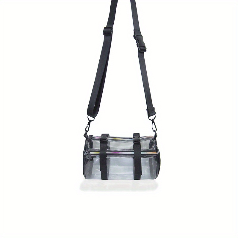 Transparent Pvc Crossbody Bag, Clear Shoulder Barrel Bag, Women's Fashion  Cylinder Shoulder Bag & Purse - Temu