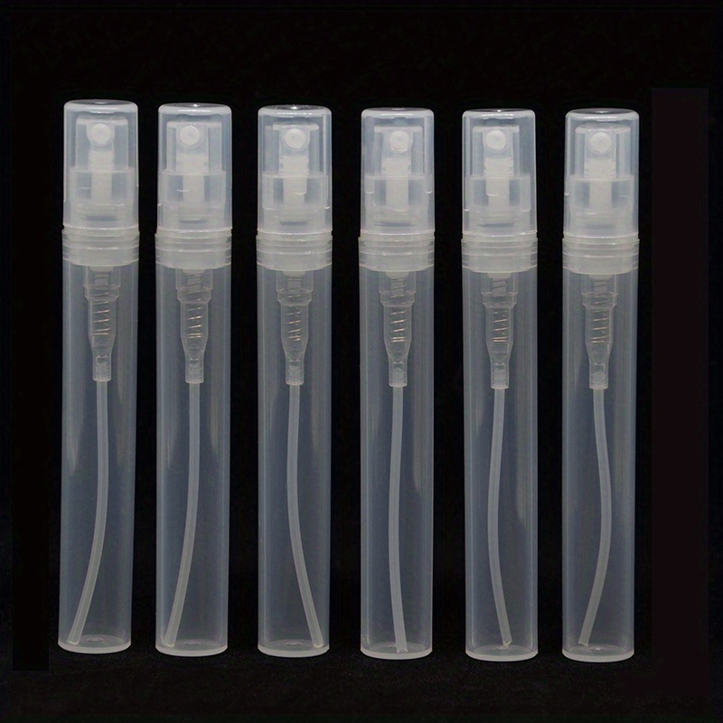 6pcs Mini Spray Bottles, 2ml L 5ml Empty Plastic Atomizers Fine Mist Refillable Perfume Vials Travel Containers