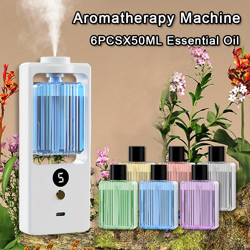 7pcs/set Aromatherapy Machine Intelligence Essential Oil Household  Automatic Fragrance Sprayer Expander Hotel Bedroom Toilet Odor Removal