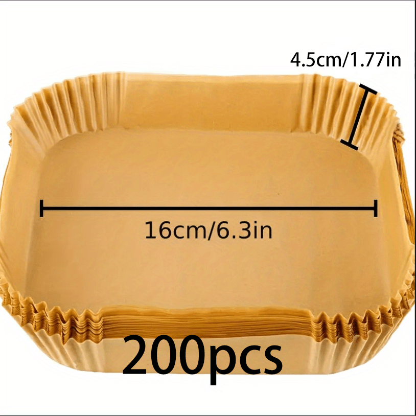 50pcs Air Fryer Parchment Paper, Double-sided Silicone Oil Paper, Air Fryer  Dedicated Oil Absorbing Paper, For Bbq, Baking, Roasting