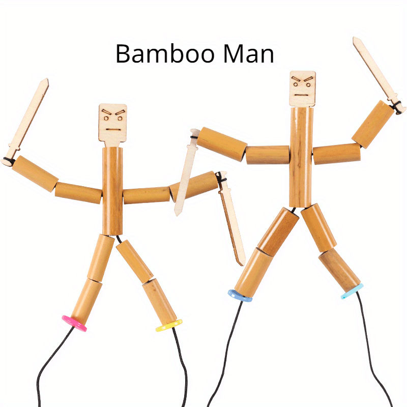  Handmade Wooden Fencing Puppets- 2024 New Balloon Bamboo Man  Battle, Fun and Exciting 2-Player Wooden Robot Battle Game(30cm x 5mm, with  Balloons) : Toys & Games