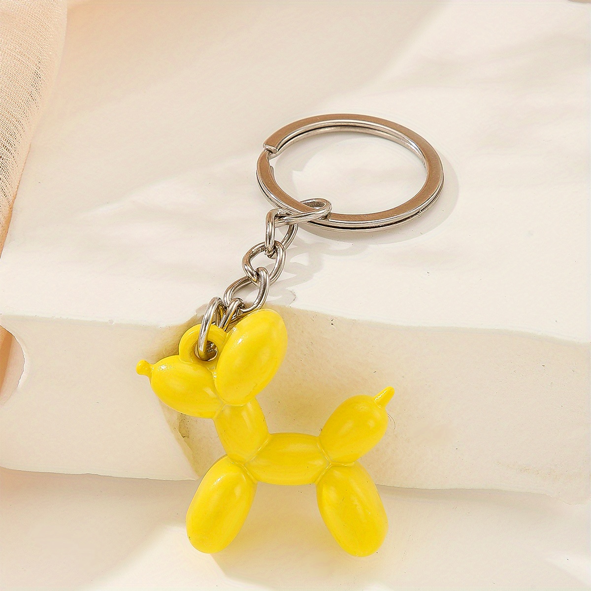 Balloon Dog Keychain, Cute Animal Balloon Puppy Keychain, Car Keys