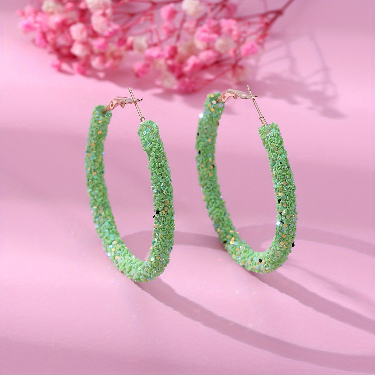 Sparkling sale hoop earrings