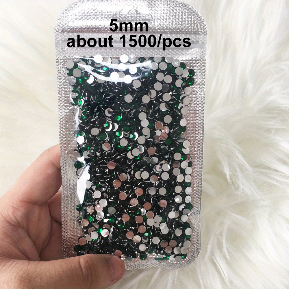 1500pcs 4/5mm Dark Green Emerald Sparkling Resin Loose Rhinestones For  Tumbler, Shoes, Clothing, Home Decor Accessories, For Jewelry Making,  Wedding D