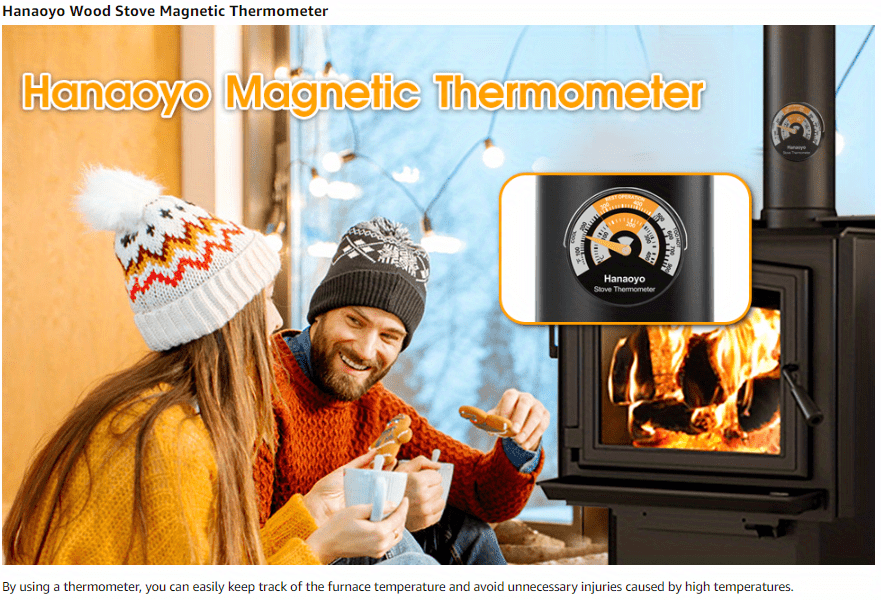 1 Thermomètre Magnétique Pour Poêle À Bois, Thermomètre De Tuyau