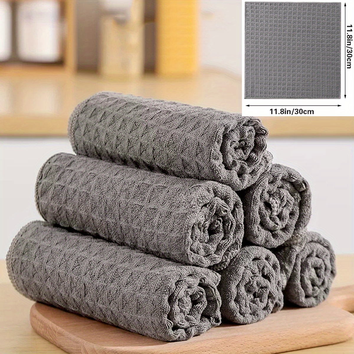 Waffle Woven Dish Cloth, Square Thickened Dish Towels, Scouring Pad, Simple  Style Dish Towel, Cleaning Cloth For Sink Or Kitchen Stove, Antibacterial  Washable Cleaning Brush, Kitchen Stuff, Kitchen Cleaning Gadget - Temu