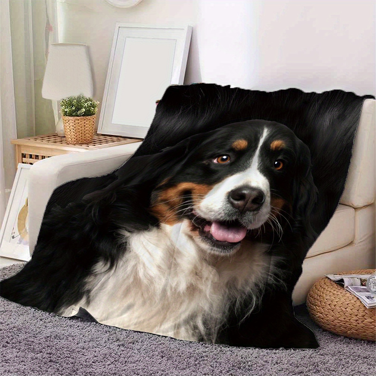 Bernese mountain dog online throw blanket