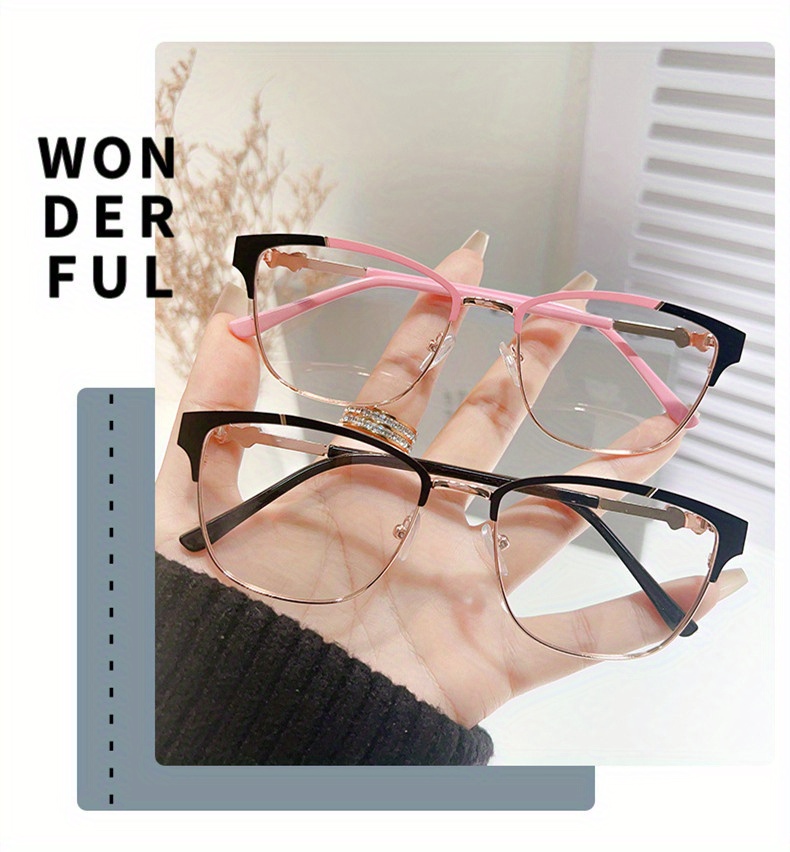 Cat Eye Blue Light Blocking Glasses For Women - Big Frames, Clear Anti-Blue Light Lenses, Stylish & Comfy