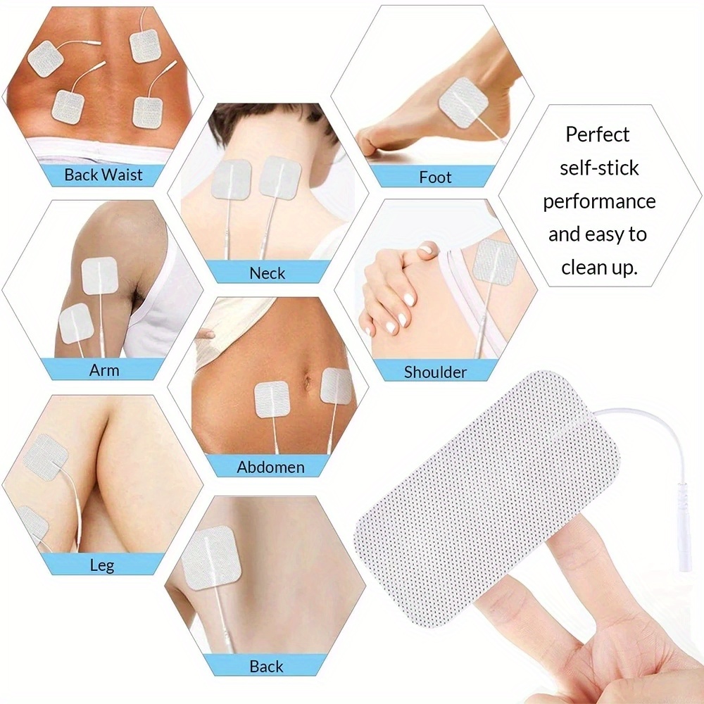 Ems Muscle Stimulator Electrode Pads, Conductive Gel Physiotherapy Tens  Machine Massage Patch, Health Care Relaxation Body - Temu United Arab  Emirates