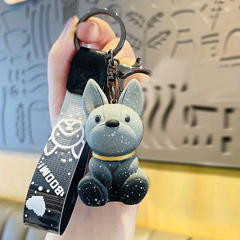 1pc Creative French Bulldog Cartoon Keychain, Cute Bull & Shiba Inu Doll  Keyring, Women Bag Pendant