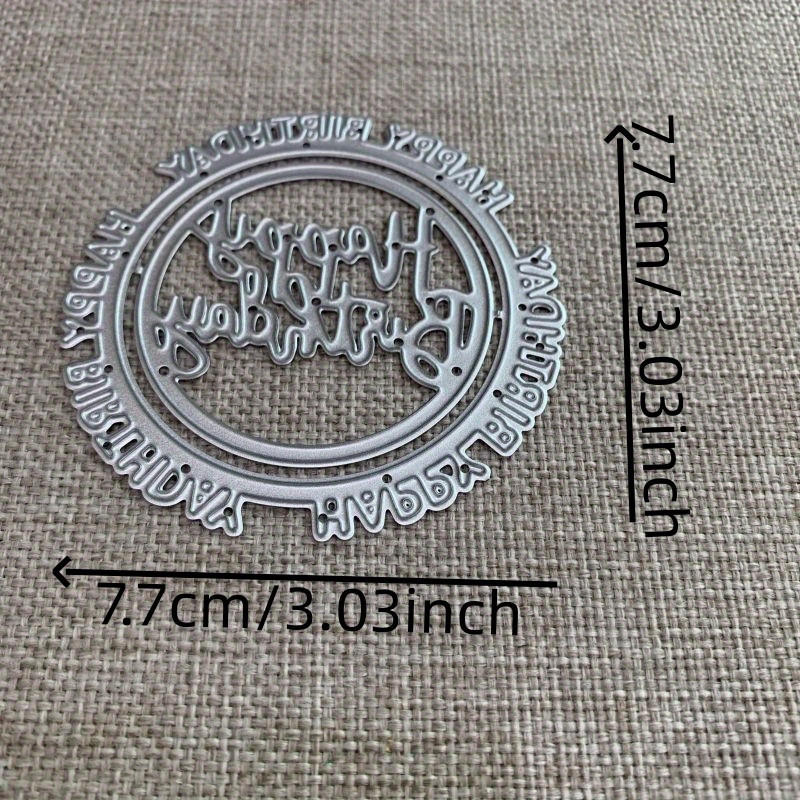 Metal Cutting Dies And Stencils For A Decorative Circle Frame For Birthday Celebrations, Perfect For Scrapbooking And Handcraft Projects